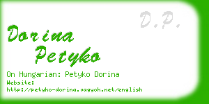 dorina petyko business card